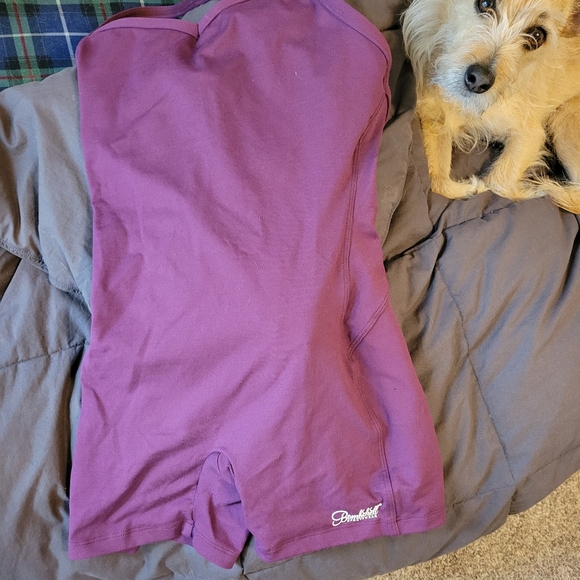 Bombshell Sportswear Sculpted Bodysuit Shorts - Purple L - Picture 5 of 8